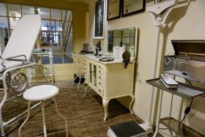 detail of the 1930s exam room